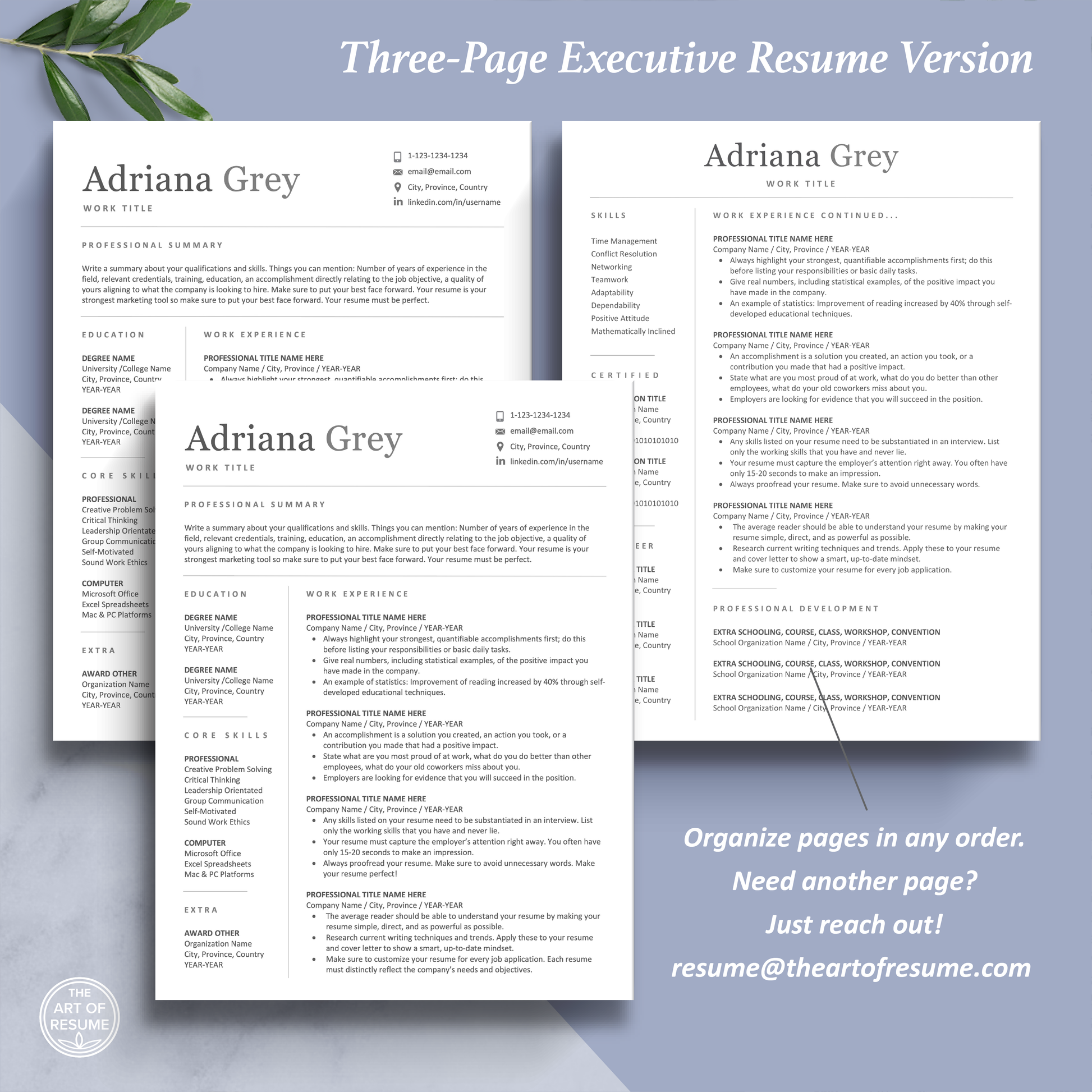 Simple Resume Template | Professional Resume | Cover Letter - The Art of Resume