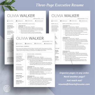 Resume Template Modern, Free Resume CV for Word & Mac Pages – The Art ...