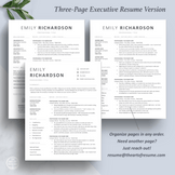 Simple Resume Template | Modern Curriculum Vitae | Executive CV Templa ...