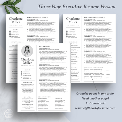 Professional Resume with Picture | Simple Resume Design Bundle - The Art of Resume
