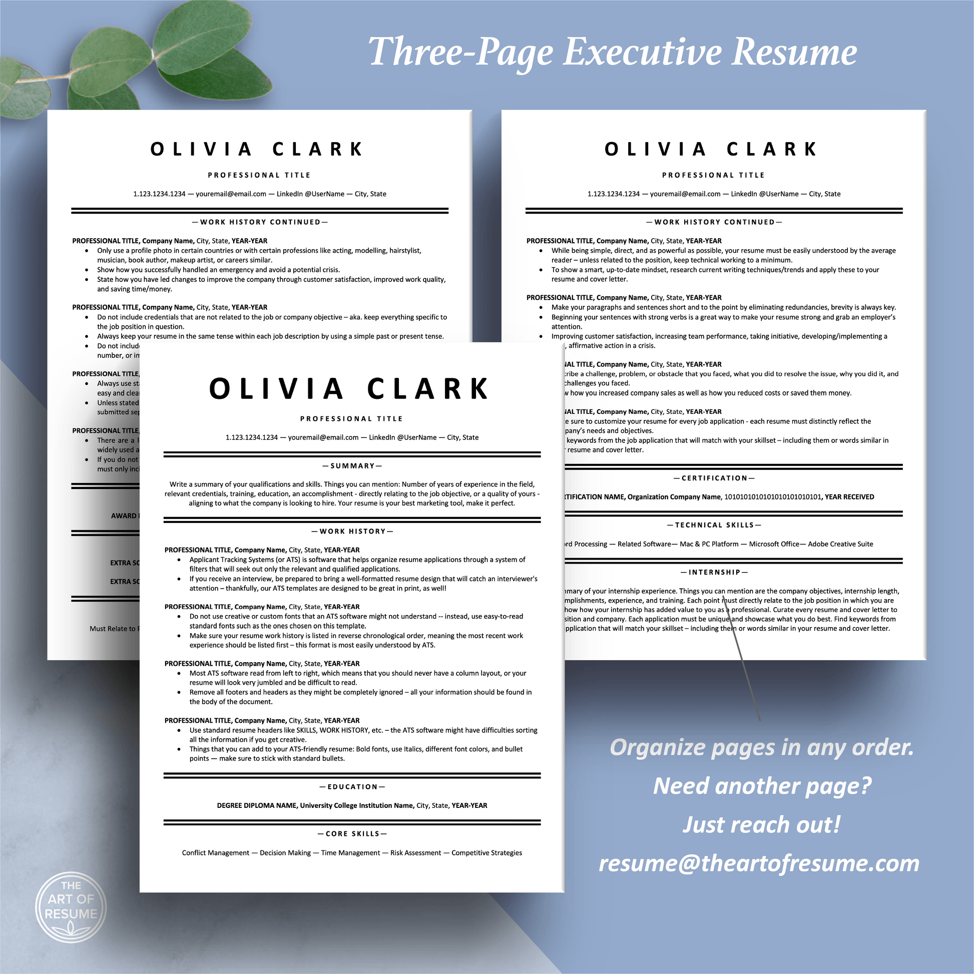 ATS Friendly Resume Template Bundle | Google Docs, Microsoft Word, Apple Pages - The Art of Resume