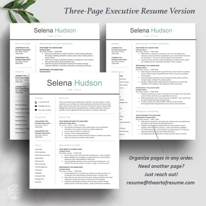 The Art of Resume Template Design | Student Resume Template 3 Page Format