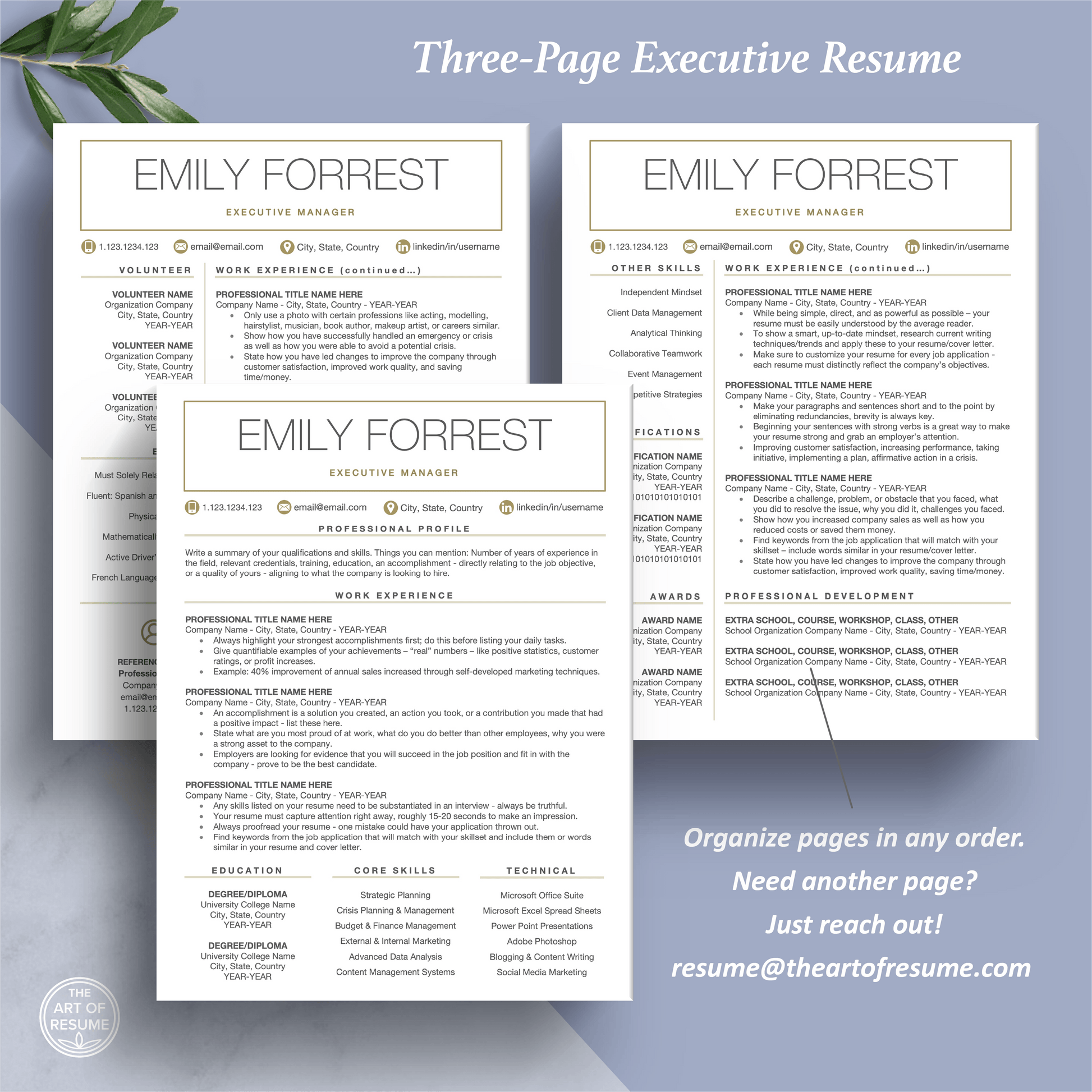 Modern Resume Templates | Professional Resume Design Download - The Art of Resume