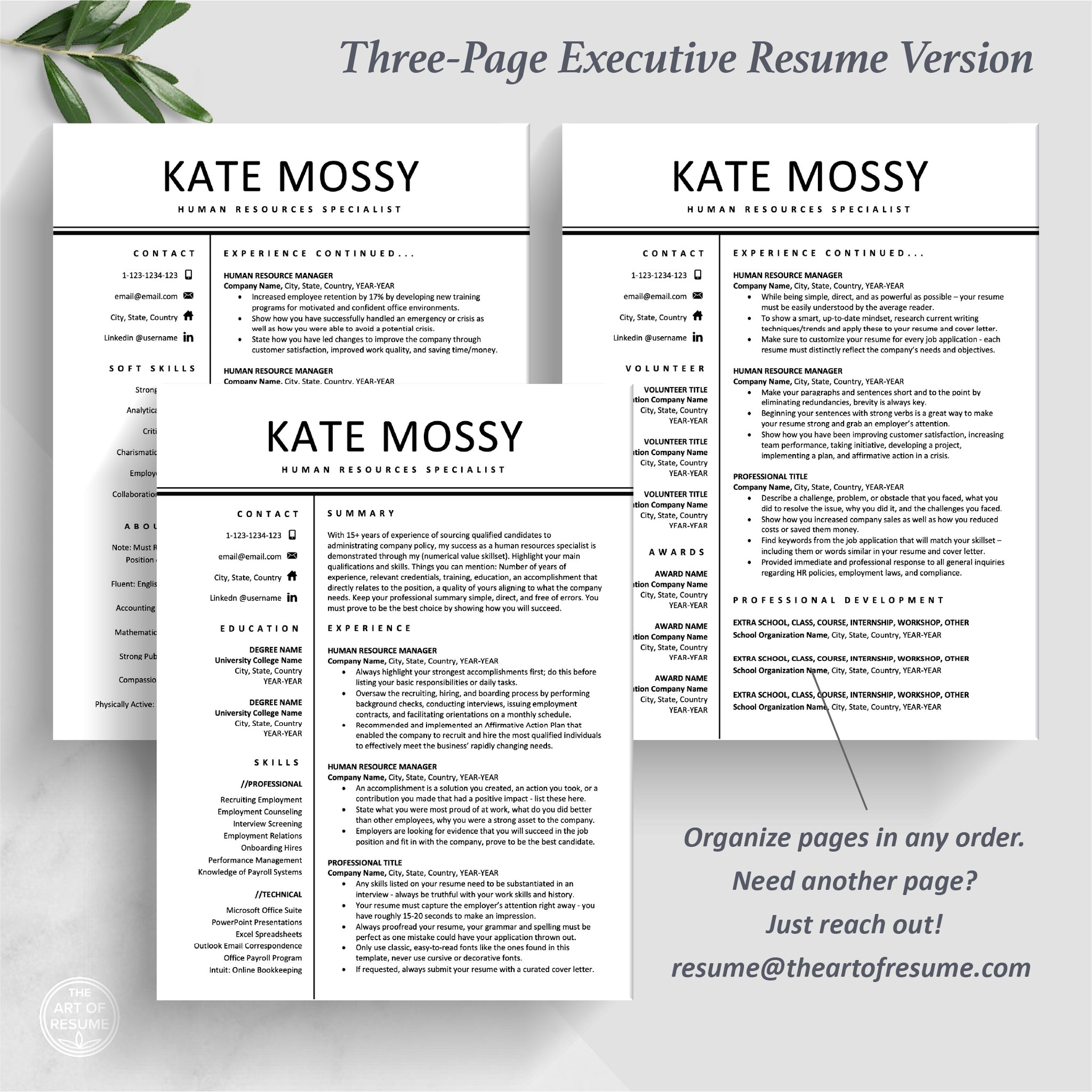 Human Resource Resume Template, HR Resume CV Administrator Resume The