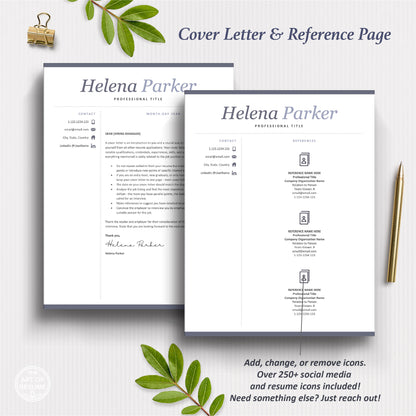 The Art of Resume Templates | Professional Modern Cover Letter and Reference Page Templates Download
