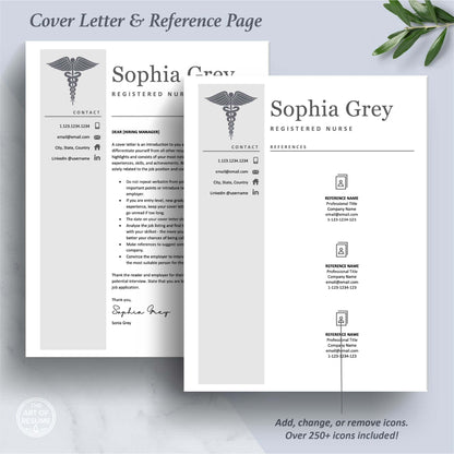 The Art of Resume Templates | Medical, Nurse, Doctor Cover Letter and Reference Page Templates Download