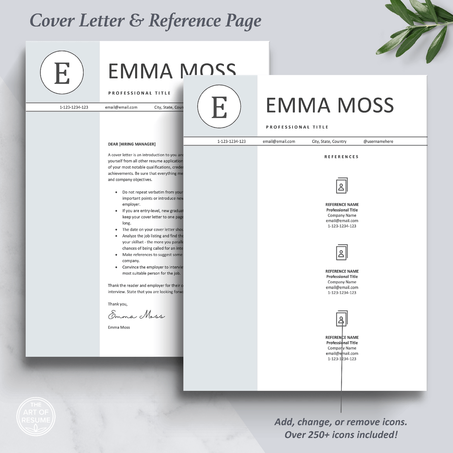 The Art of Resume Templates | Three-Page Professional Blue  Executive CEO C-Suite Level  Resume CV Template Format | Curriculum Vitae