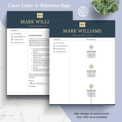 The Art of Resume Templates | Professional Modern Cover Letter and Reference Page Templates Download