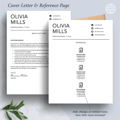 The Art of Resume Templates | Professional Cover Letter and Reference Page Templates Download