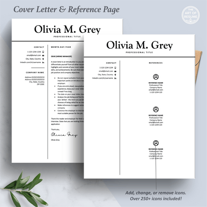 Professional Resume Design | Modern CV Printable | Resume Writing Guide