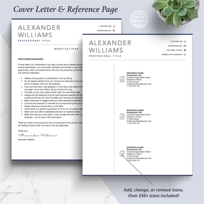 The Art of Resume Templates | Professional Modern Cover Letter and Reference Page Templates Download
