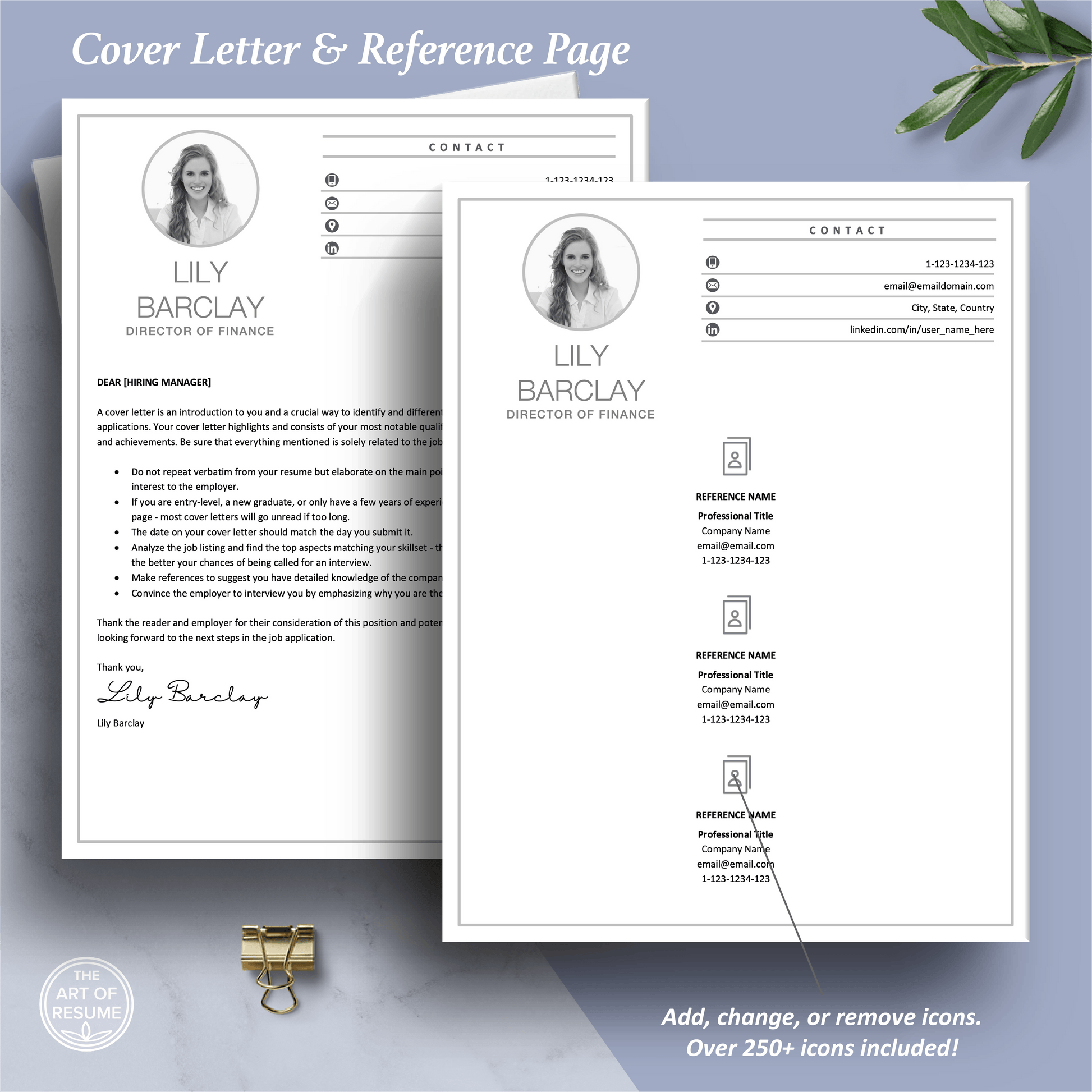Resume Template Photo | Professional CV Template Download - The Art of Resume