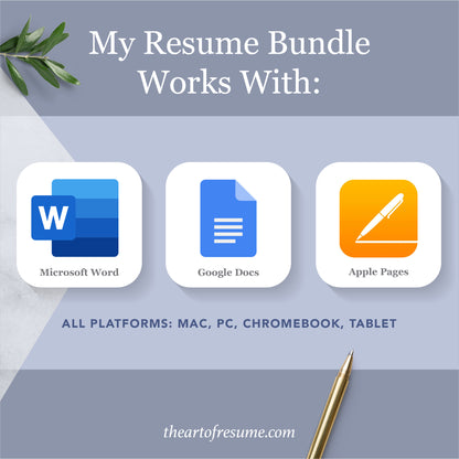 The Art of Resume Templates | Instantly Download  Custom Editable Resume CV Builder Maker on Google Docs, Microsoft Word, Apple Pages, Mac, PC, Chromebook, Table