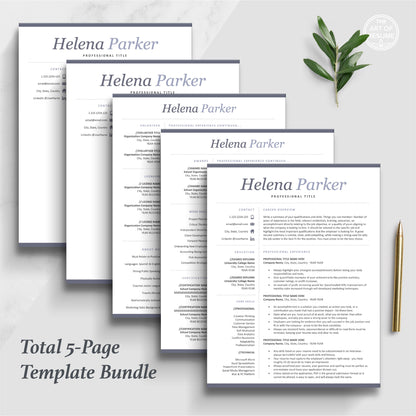 The Art of Resume Templates | Professional  Resume CV Design Bundle including matching cover letter and reference page
