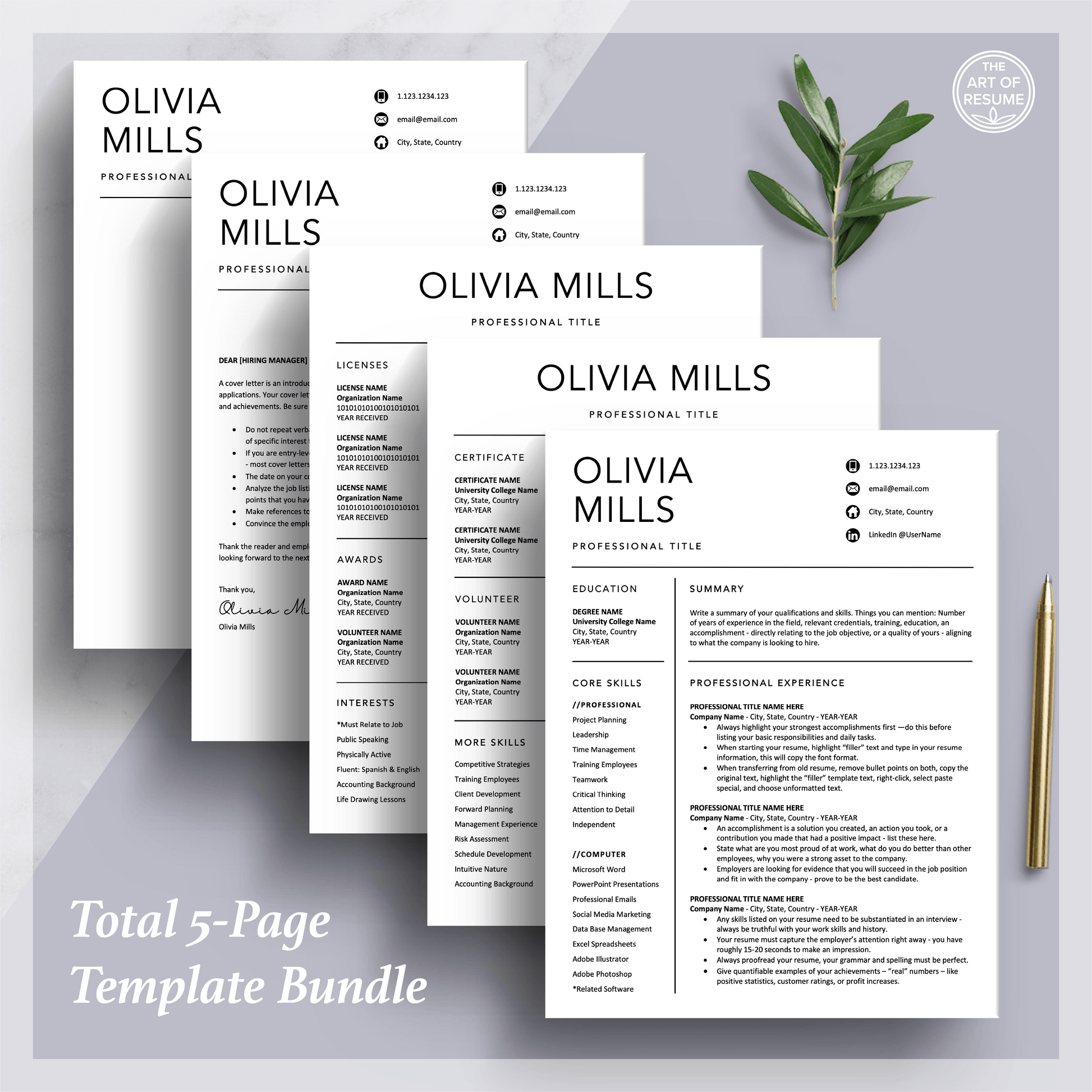 Simple Resume | Modern Template [Fast & Easy] - The Art of Resume