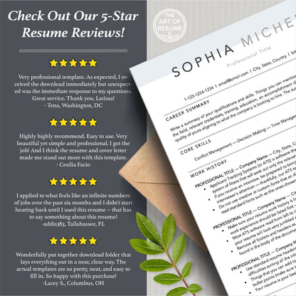 The Art of Resume Templates | ATS Format Resume CV Templates Online 5-Star Reviews
