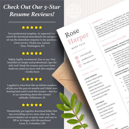 The Art of Resume Templates | Professional Professional Modern Resume CV Templates Online 5-Star Reviews
