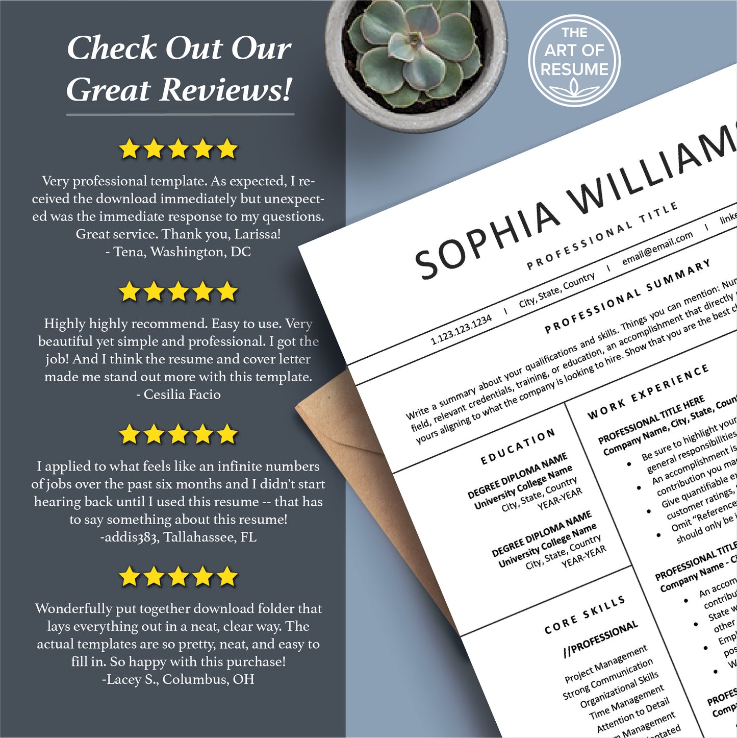 The Art of Resume Templates | Professional Modern Resume CV Templates Online 5-Star Reviews
