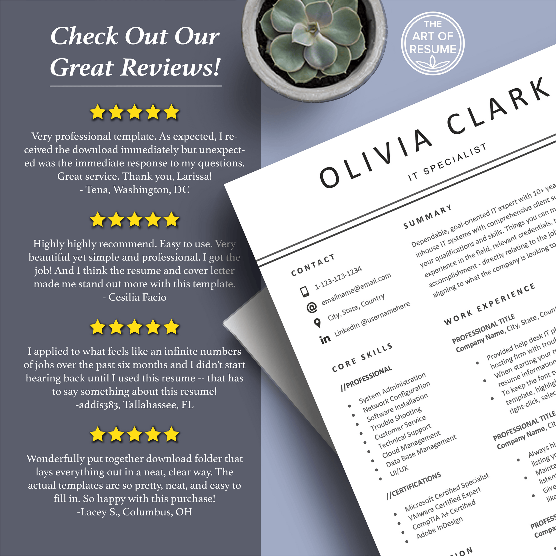 Professional Resume Download | 5-Page Simple CV Design - The Art of Resume