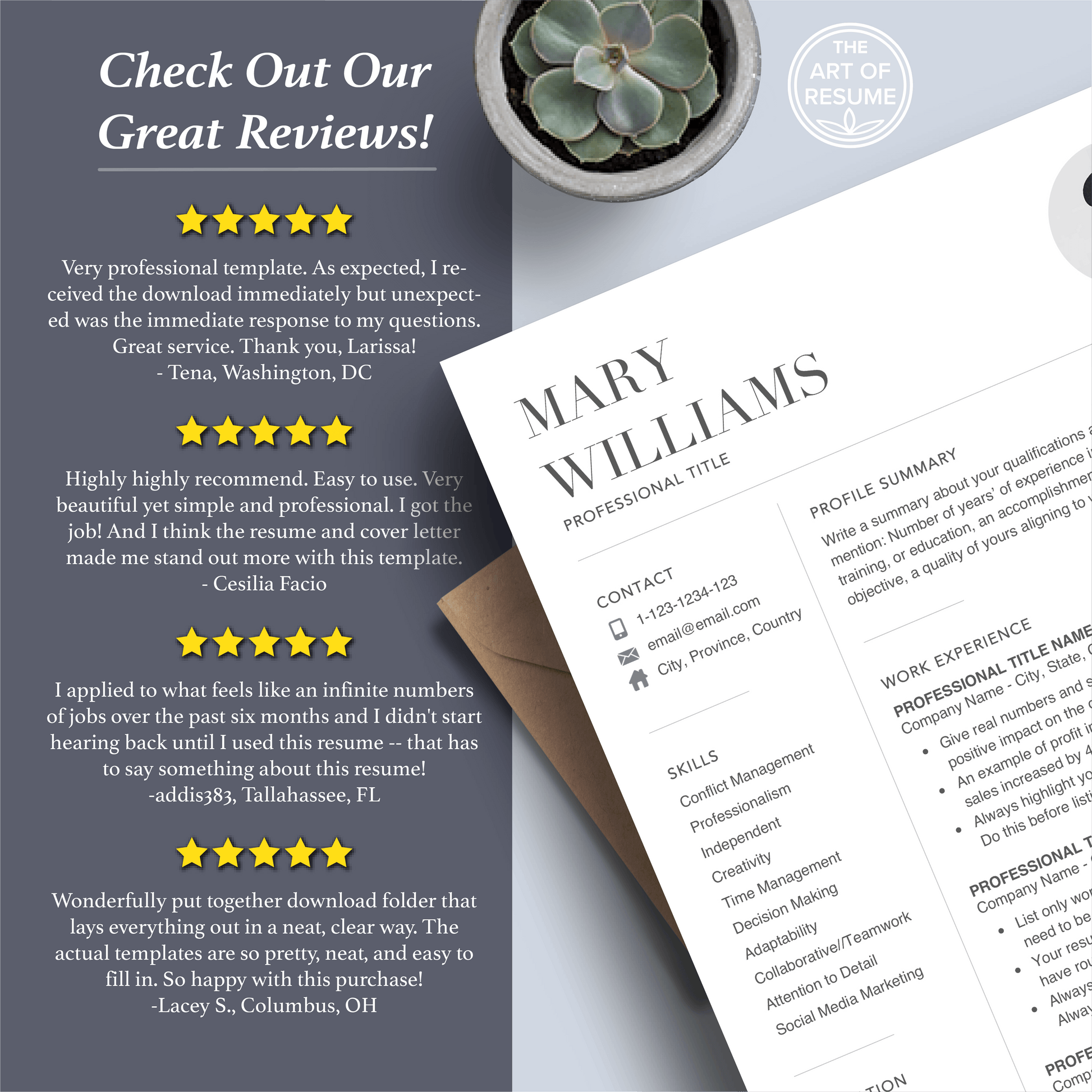 Simple Resume with Photo | Modern Resume Design | Professional Resumes - The Art of Resume