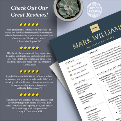 The Art of Resume Templates | Professional Professional Modern Resume CV Templates Online 5-Star Reviews
