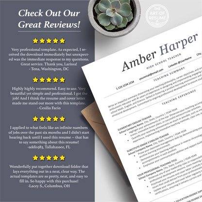 The Art of Resume Templates | Professional ATS-Friendly Teacher Educator Resume CV Templates Online 5-Star Reviews
