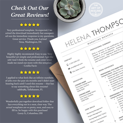 The Art of Resume Templates | Professional Simple Resume CV Templates Online 5-Star Reviews