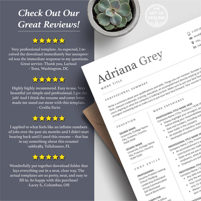 The Art of Resume Templates | Professional Executive Resume CV Templates Online 5-Star Reviews