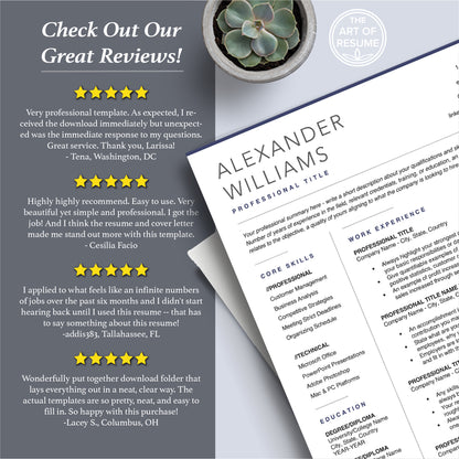 The Art of Resume Templates | Professional Professional Modern Resume CV Templates Online 5-Star Reviews