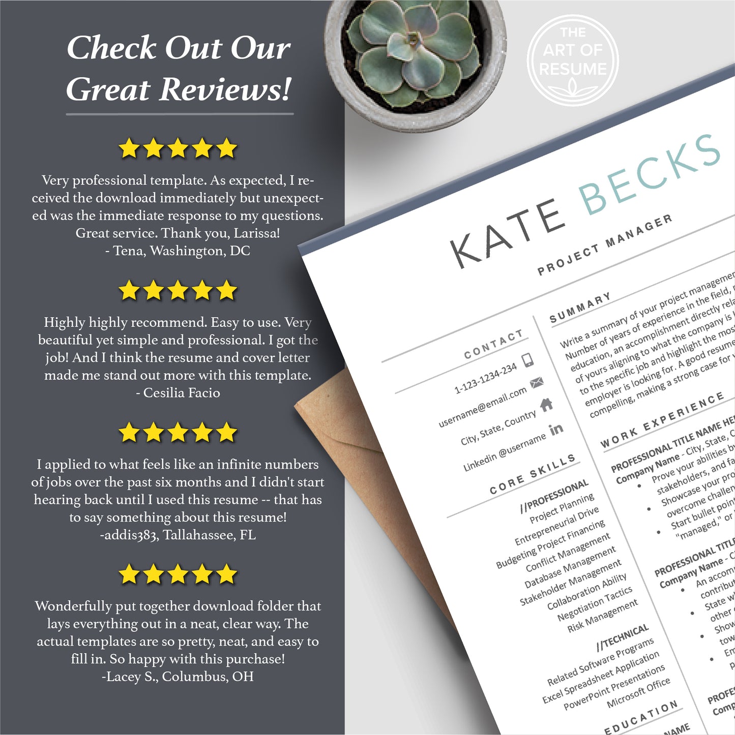 The Art of Resume Templates | Professional Resume CV Templates Online 5-Star Reviews