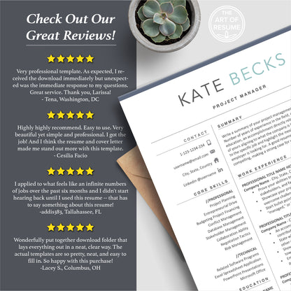 The Art of Resume Templates | Professional Resume CV Templates Online 5-Star Reviews