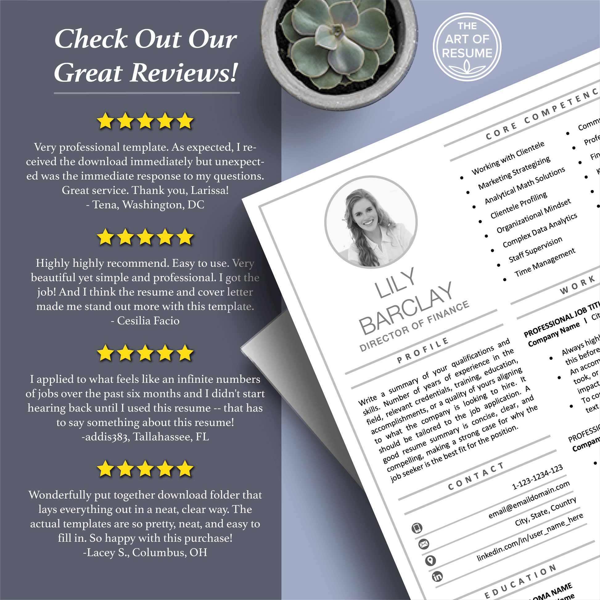 Resume Template Photo | Professional CV Template Download - The Art of Resume