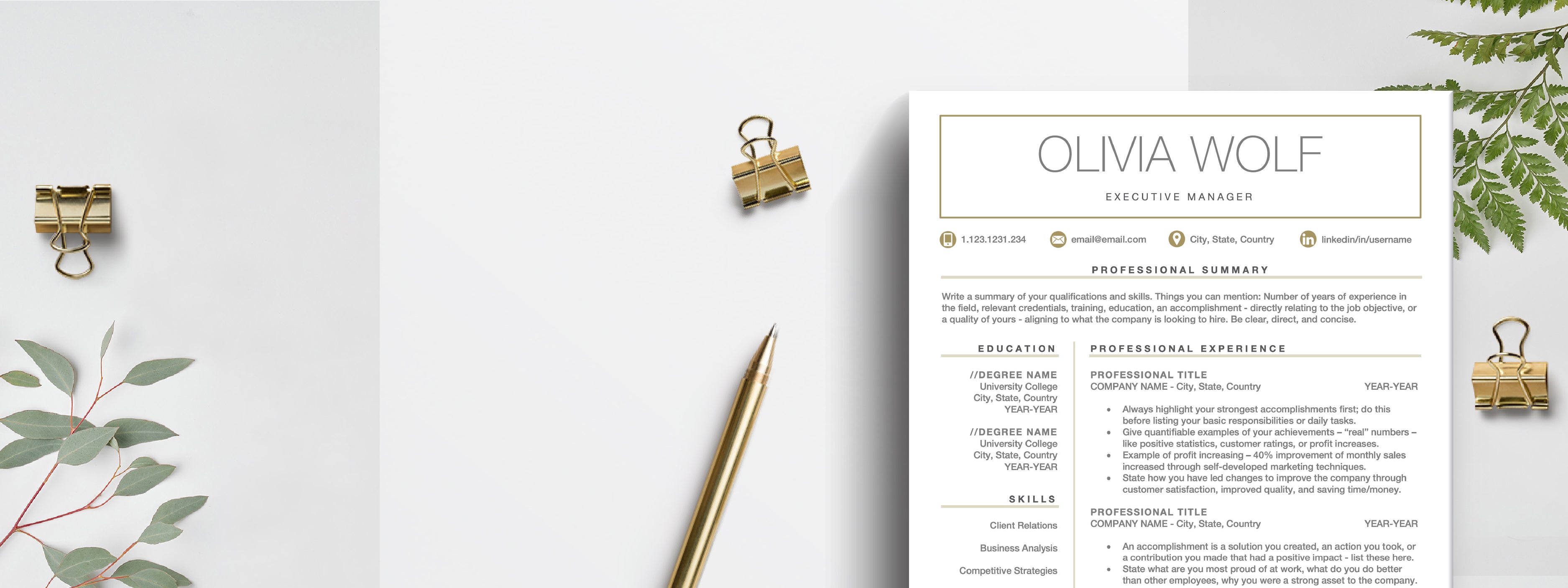 The Art of Resume Template Design Free Download Professional CV Resume Curriculum Vitae