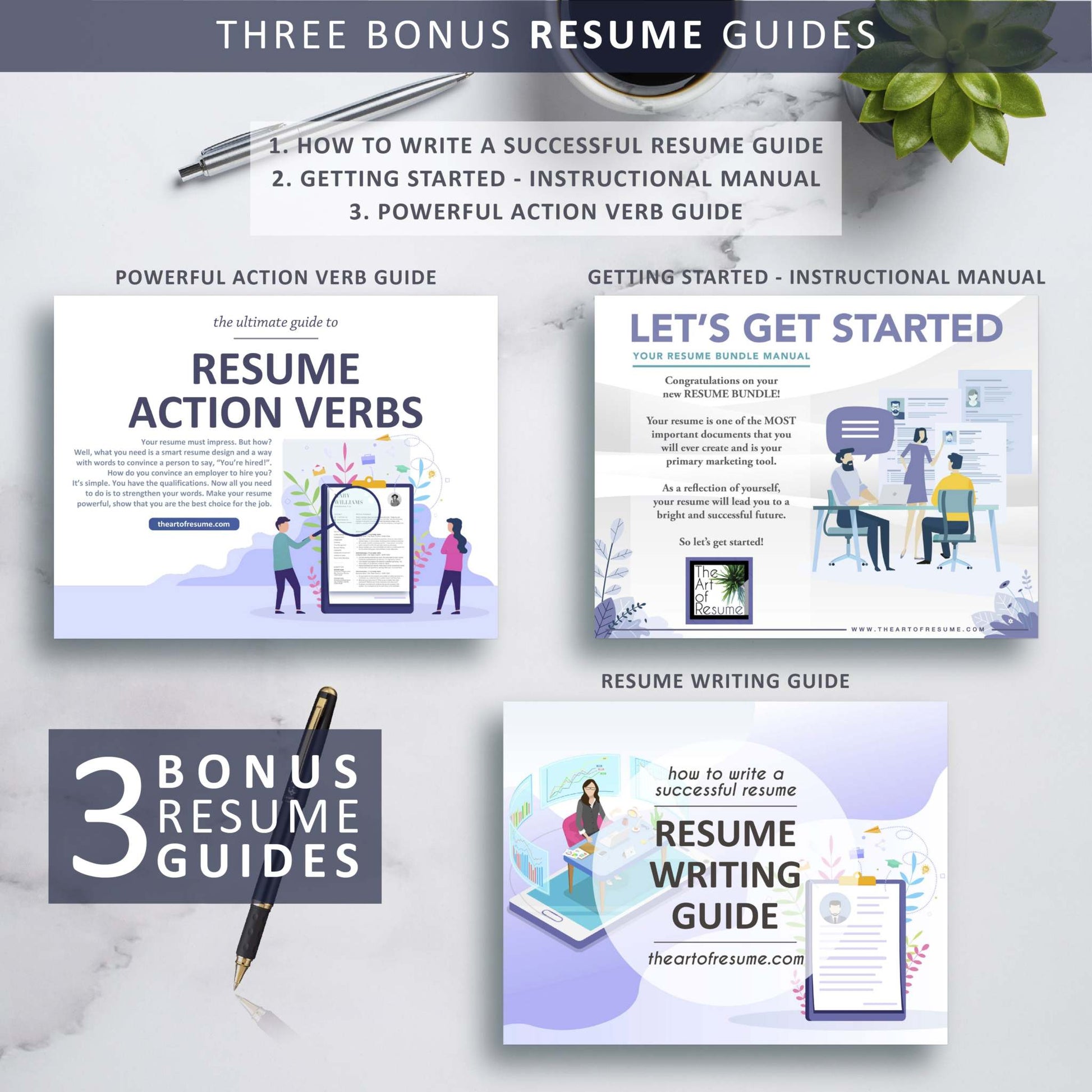 Resume Writing Guide, Resume Instructional Manual, Resume Action Verb Guide 